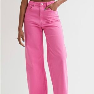 H&M wide leg twill pants